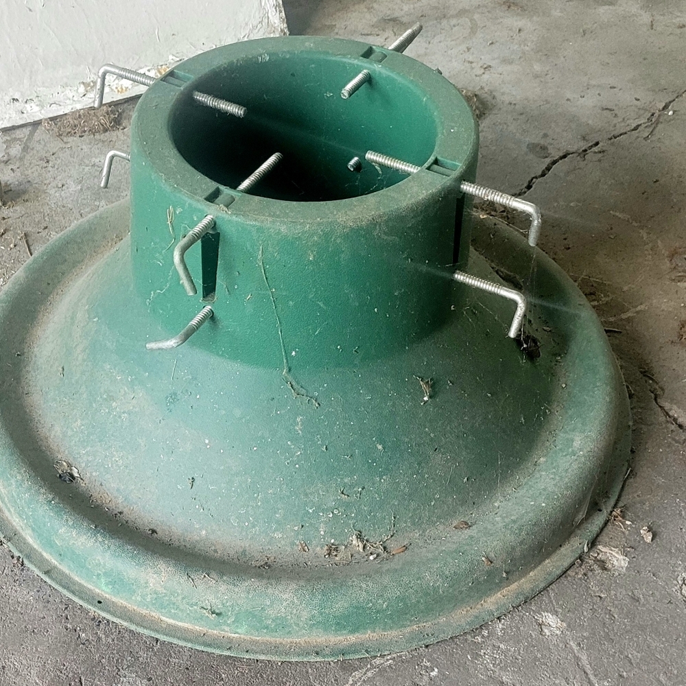 Used plastic style Christmas tree stand